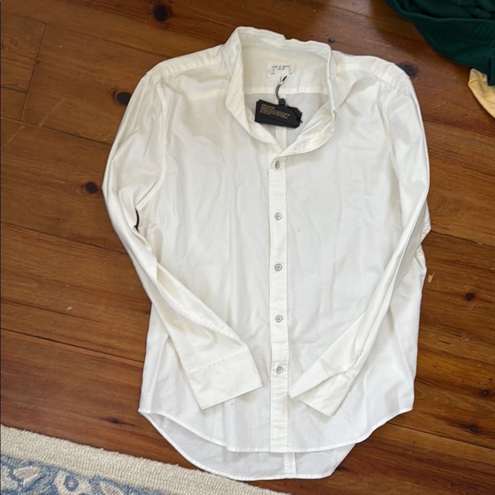 Rag&Bone White Men's OXFORD Shirt
